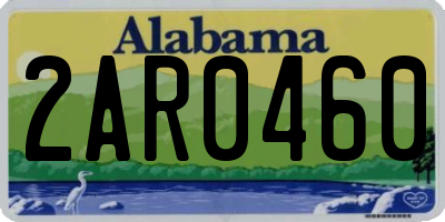 AL license plate 2AR0460