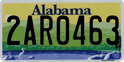 AL license plate 2AR0463