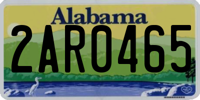 AL license plate 2AR0465