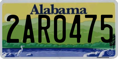 AL license plate 2AR0475