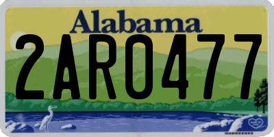 AL license plate 2AR0477
