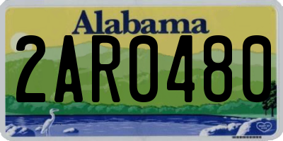 AL license plate 2AR0480