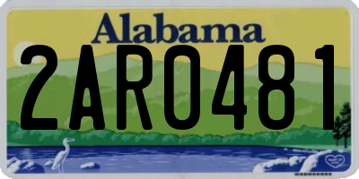 AL license plate 2AR0481