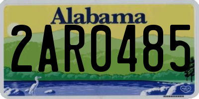 AL license plate 2AR0485