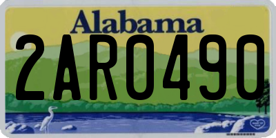 AL license plate 2AR0490