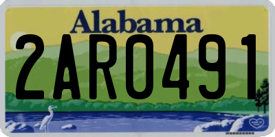 AL license plate 2AR0491