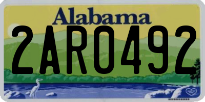 AL license plate 2AR0492