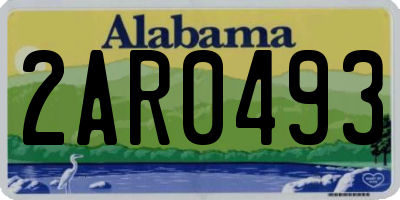 AL license plate 2AR0493