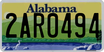 AL license plate 2AR0494