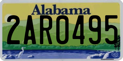 AL license plate 2AR0495