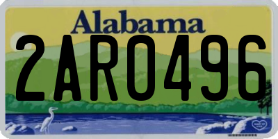 AL license plate 2AR0496