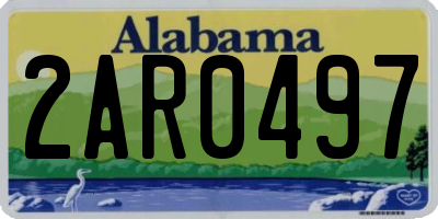 AL license plate 2AR0497