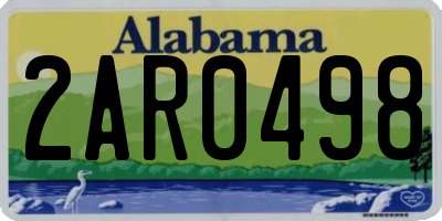 AL license plate 2AR0498