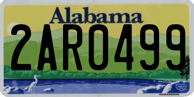 AL license plate 2AR0499