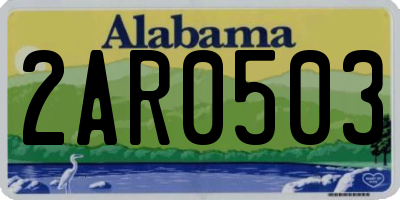 AL license plate 2AR0503