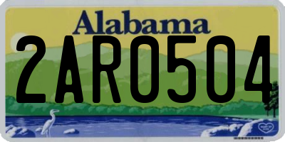 AL license plate 2AR0504