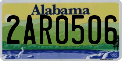 AL license plate 2AR0506