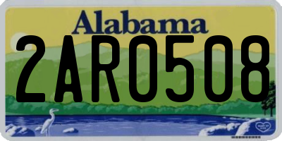 AL license plate 2AR0508