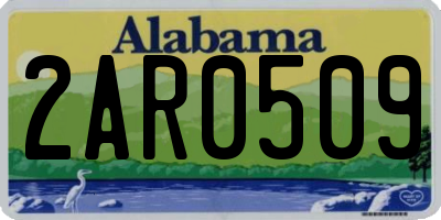 AL license plate 2AR0509