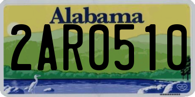 AL license plate 2AR0510