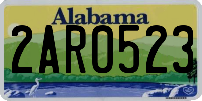AL license plate 2AR0523