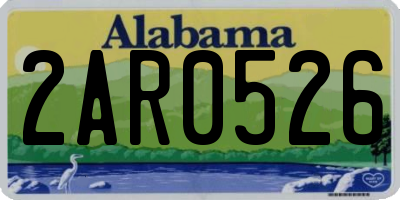 AL license plate 2AR0526
