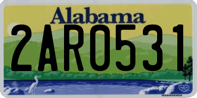 AL license plate 2AR0531