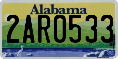 AL license plate 2AR0533