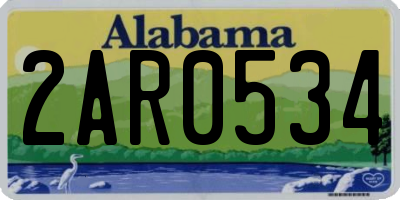 AL license plate 2AR0534