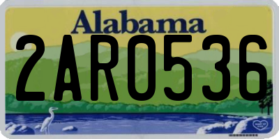 AL license plate 2AR0536