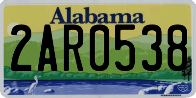 AL license plate 2AR0538