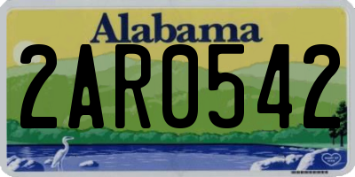 AL license plate 2AR0542