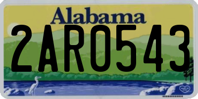 AL license plate 2AR0543