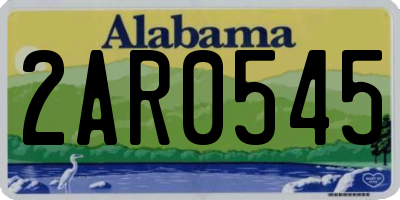 AL license plate 2AR0545