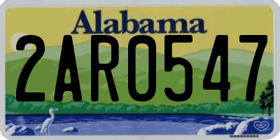 AL license plate 2AR0547