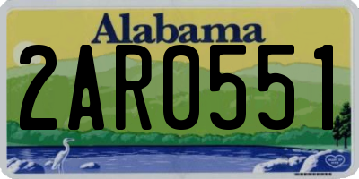 AL license plate 2AR0551