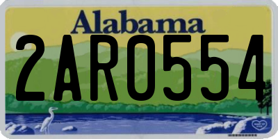 AL license plate 2AR0554