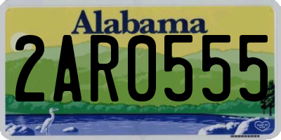 AL license plate 2AR0555