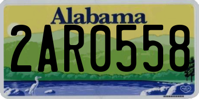 AL license plate 2AR0558