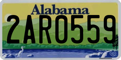 AL license plate 2AR0559