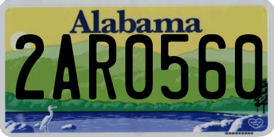 AL license plate 2AR0560