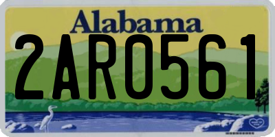 AL license plate 2AR0561