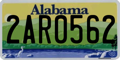 AL license plate 2AR0562