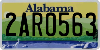 AL license plate 2AR0563