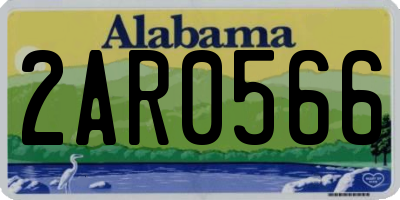 AL license plate 2AR0566