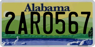 AL license plate 2AR0567