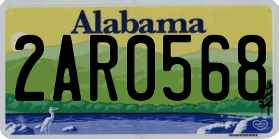 AL license plate 2AR0568