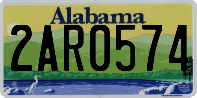 AL license plate 2AR0574