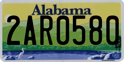 AL license plate 2AR0580