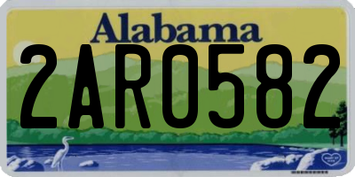 AL license plate 2AR0582